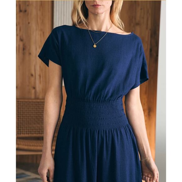 Faherty Brand Coast To Coast Midi Dress - Size XS (New) - Picture 2 of 6